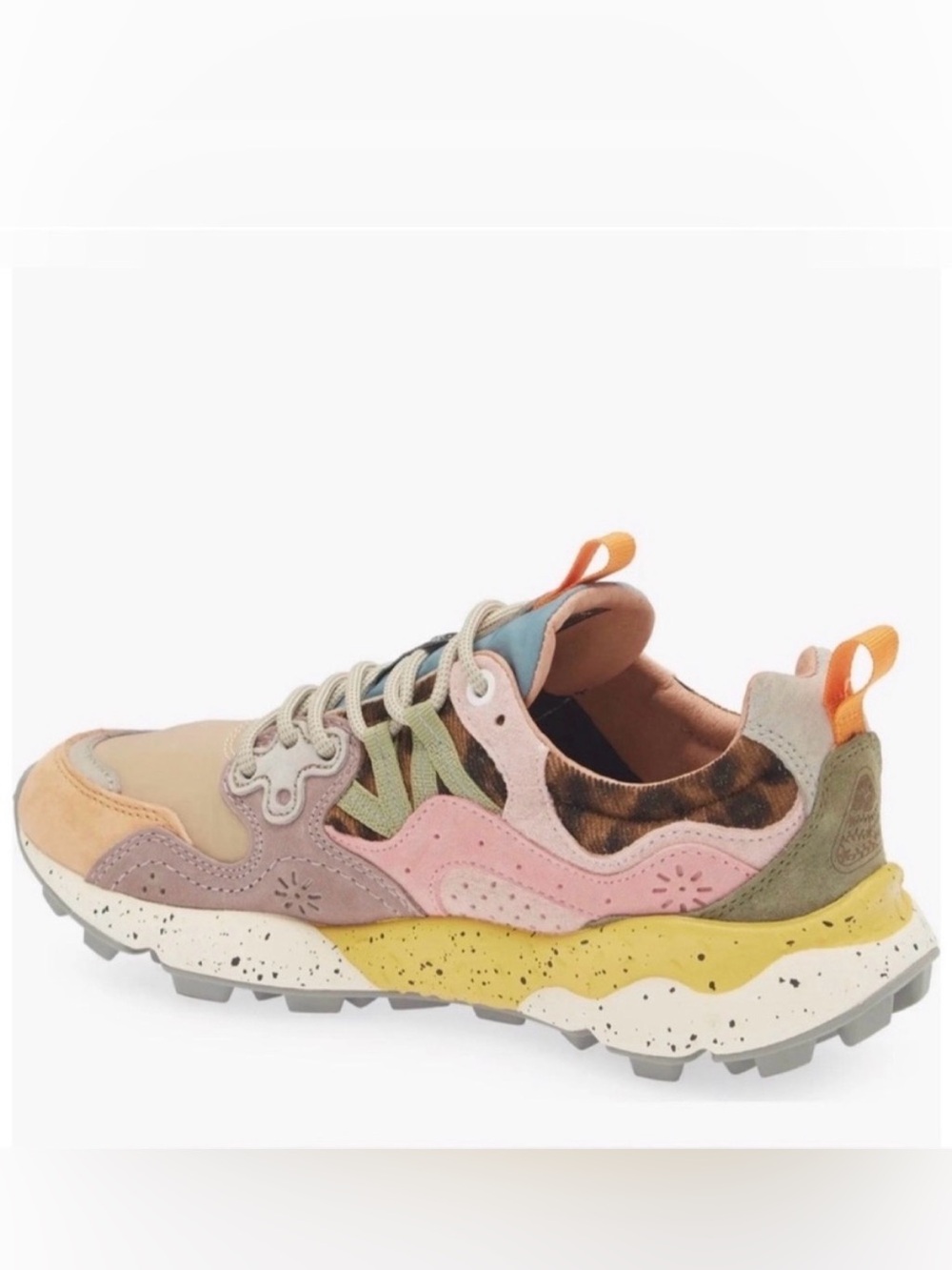 NWT Flower Mountain Yamano 3 Sneaker in Leopard- Light Mustard - Grey - Cipria - Picture 4 of 16